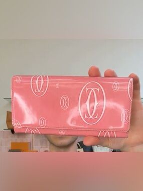 Authentic Cartier pink birthday edition wallet
